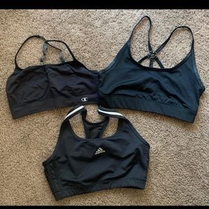 Champion and adidas sports bras